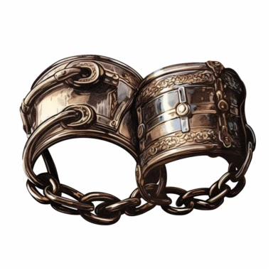 clipart, chain linked handcuffs, hand cuff, police, deputy, old west, no background