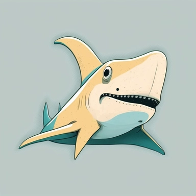 cute hammerhead shark clipart