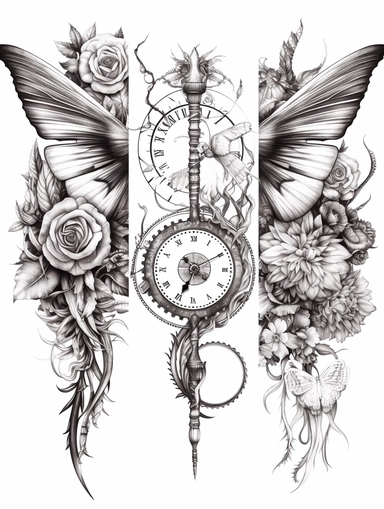 Coloring pages, linework, clip art, white background. Chokra spine energy. and flowers, wings, angel and monarch and eagle wings.