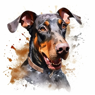 doberman clipart , original hand drawing, watercolor, understated and flawless for t shirt and cup printing, happy cute smily Basset Hound , transparent background, realistic painting, portrait without writing , style of the artwork, mood of the aartwork, vector, contour , white background, 8K quality, ultra detailed , without signature and without meaningless lines, clipart, white background, High Quality, no writting background, no writting, ultra detailed, no symbol, without logo and emblem