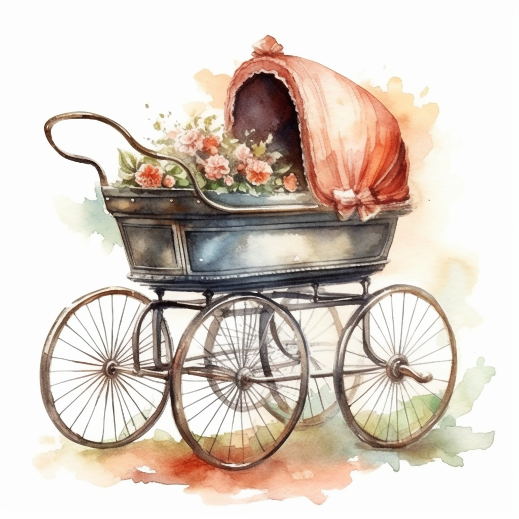 baby carriage clipart