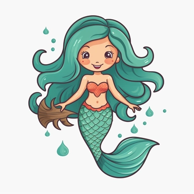 cute mermaid tail svg clipart drawing