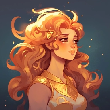 Female - Celeste: Celeste, a member of the Sky Clan, radiates a visionary and uplifting aura. Her appearance reflects her creative spirit and her expertise in videography and content creation. She possesses an elegant and slender figure that moves with poise and grace. Her hair, the color of golden sunlight, cascades down her back in gentle waves. Occasionally, she styles it with delicate braids or clips adorned with celestial-inspired charms. Her eyes, a captivating shade of warm amber, sparkle