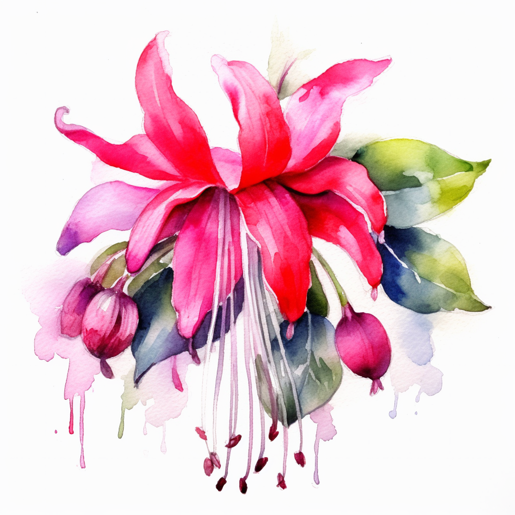 fuchsia flower cliparts
