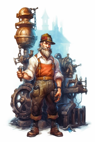blacksmith watercolor clipart cute isolated on white background