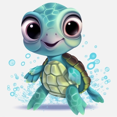 cartoon, super cute, baby sea turtles clipart transparent background
