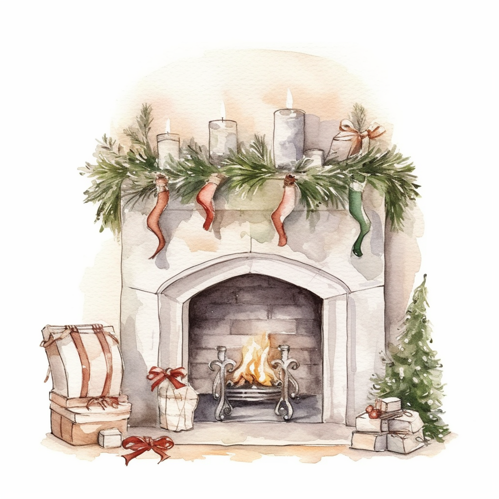 fireplace clipart
