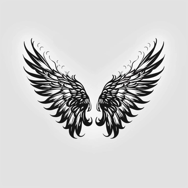 Angel Wings Svg , Angel Wings Clip Art, Wings Cut File For Silhouette, white background