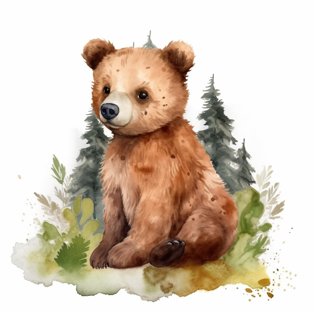 bear cub clipart