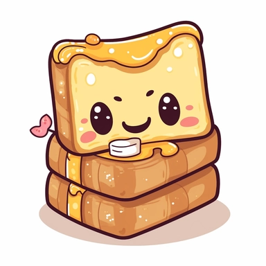 kawaii clipart of french toast