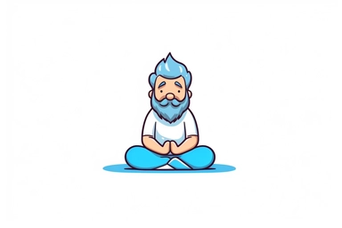 Meditation Clipart, 8K, white background, spaced out