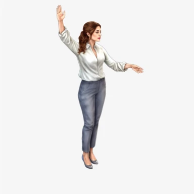 watercolor, gestures of hands and feet of a woman 3d business lady. Create your own isometric character for an office worker png Full body realistic cartoon in 32K UHD cute. 15 cm thick outline. Black color. There was no shadow on the ground. 8k with realistic watercolors and detailed illustrations. PNG clipart, transparent white background