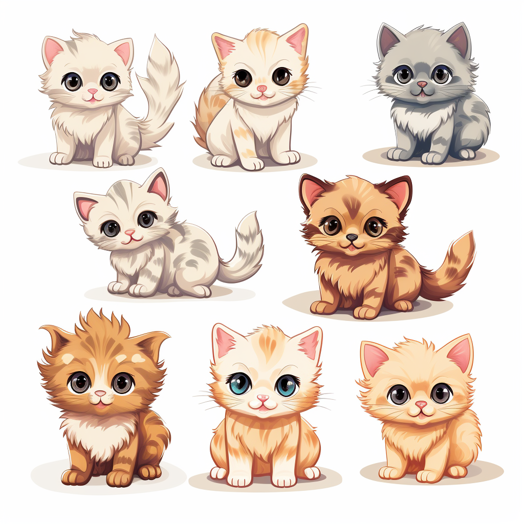 Cute Cat Clipart Bundle Cat Clipart Cute Kittens Fluffy - Clip Art Library