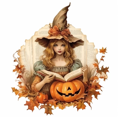 magazine, vintage, haloween, clipart, white background