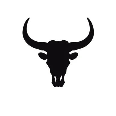 longhorn steer skull Silhouette clipart