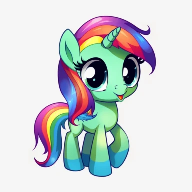 Cute Unicorn, my little pony style, colorful, High Definition, clipart