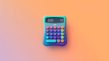 colorful clip art image of a calculator displaying a lower number, symbolizing reduced costs