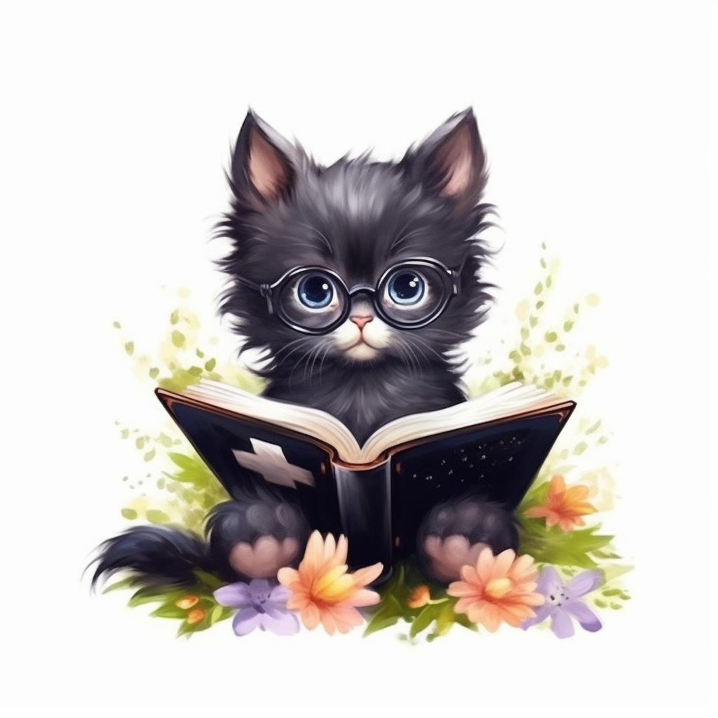 children reading books clipart