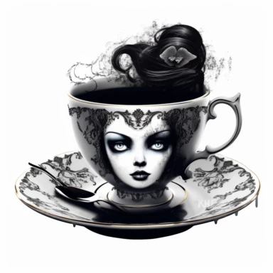 make gothic tea cup clipart