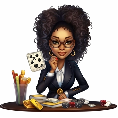 imagination, Boss lady black girl clipart, white background