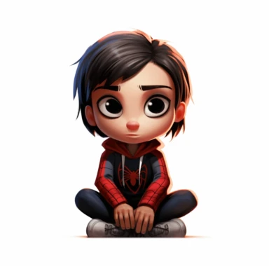 baby mayday parker, in the spider verse clipart