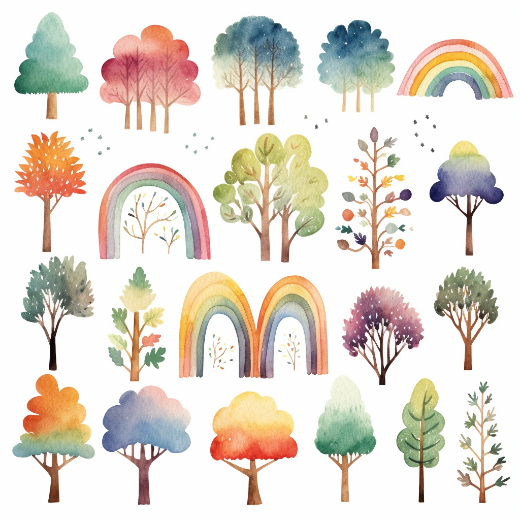 color rainbow cliparts