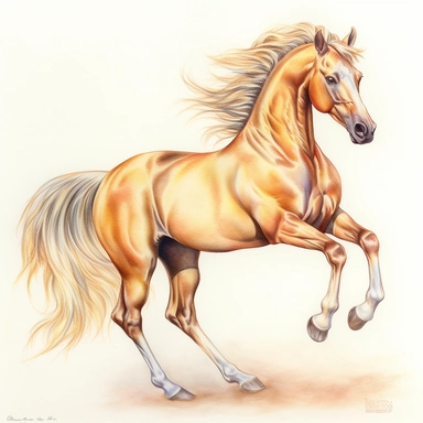 clipart of a galloping horse on white background