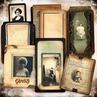 Vintage Photo Album Frames instant download ephemera, printable, digital collage, diary/junk journal, altered art, mixed media, clipart