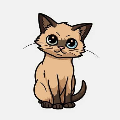 cat sticker, comic, clipart