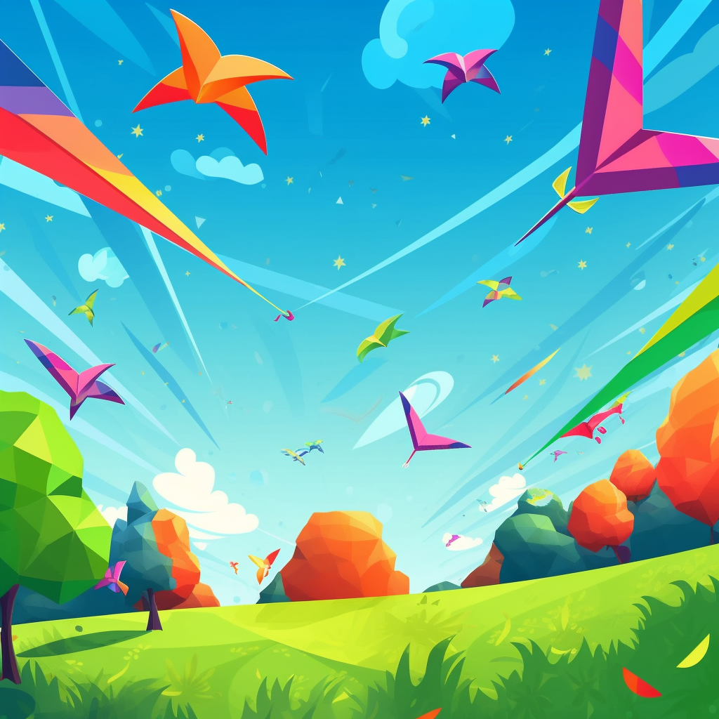 kite flying cliparts