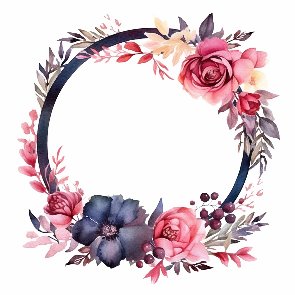 navy floral cliparts