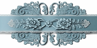dusty blue decorative border straight ribbon lace clipart