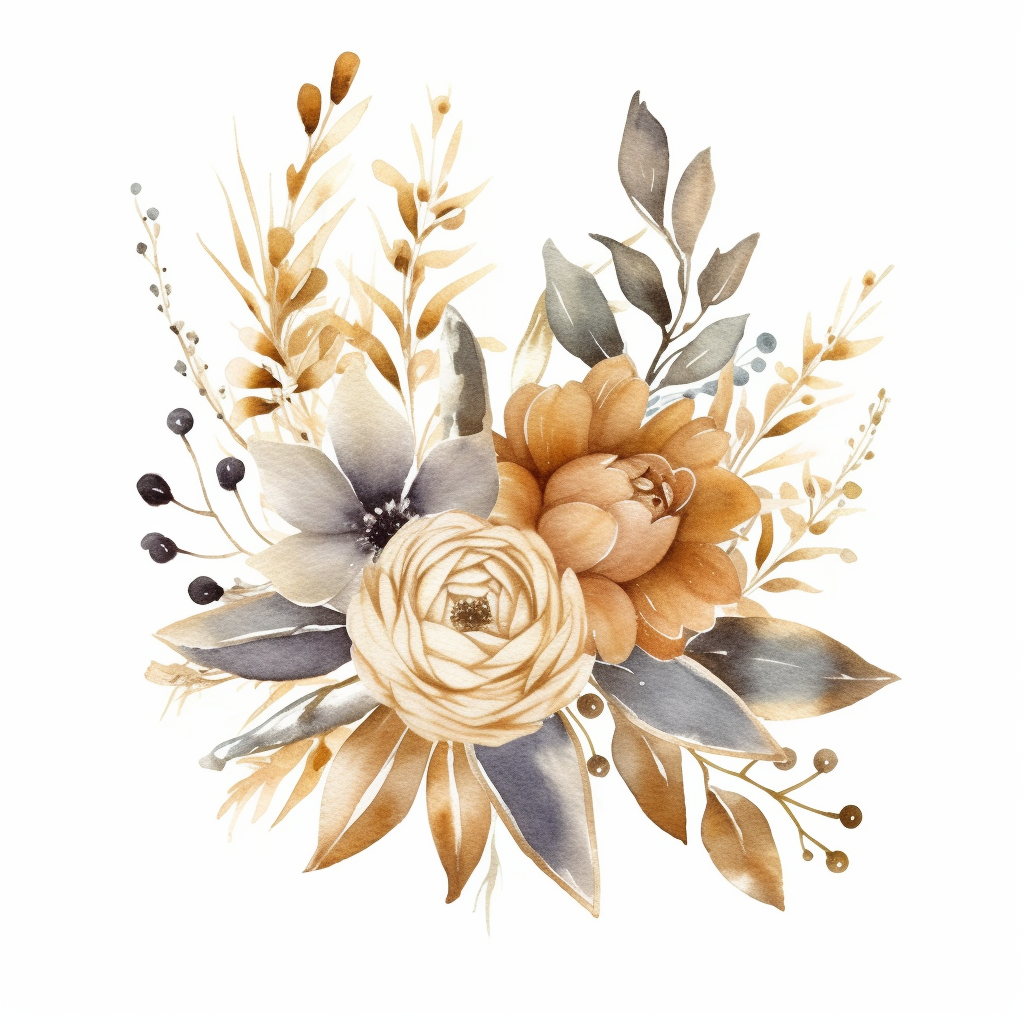 floral line cliparts