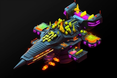 isometric game sprite, clipart, futuristic family spaceship concept, gaming asset, sci-fi, fun, creative, cartoon render, hyper-detailed, bright colors, black background, inspired by one random famous product designer, inspired by one random famous sci-fi movie, inspired by one famous architect, inspired by one random famous artist, inspired by one famous architect