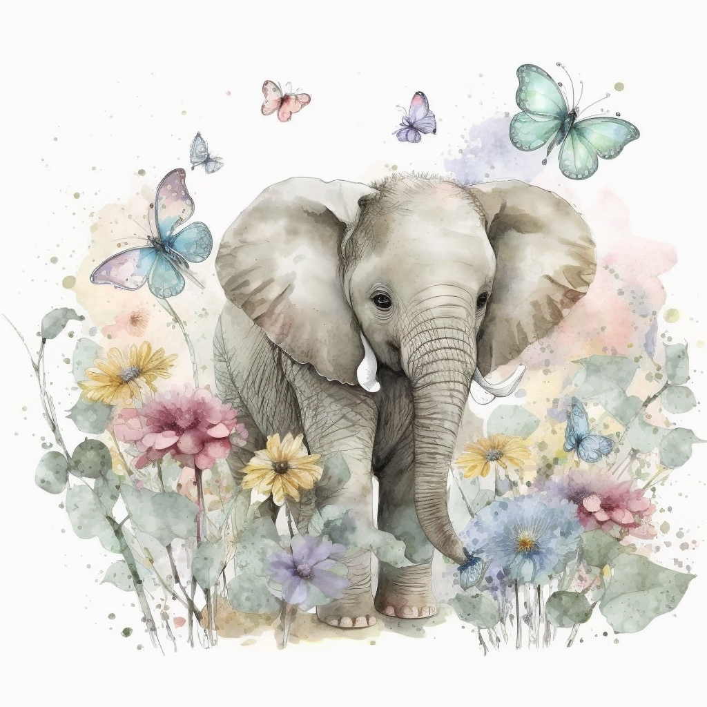baby elephant clipart