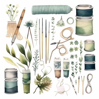 watercolour crafter, Crafting materials, neutral Watercolor string, scissors, embellishments Clipart - <@1098423716465102849> (62%) (fast) - <@1098423716465102849> (fast)