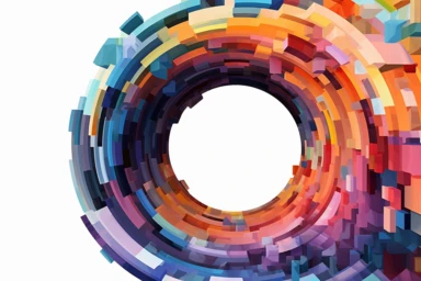 a close up of a infinite loop tunnel on a white background, james gilleard and james jean, escher, trending on artisation, connectedness, scutoid, mit technology review, by Sam Spratt, dan mcpharlin : : ornate, wormholes, tetris, monolithic, stylized stl, clipart icon, simple 4 colors from gray to metalic blue, vector-based, sharp border, plane color and very define, high quality, digital art, 8k resolution, masterpiece, congruent, amazing, incredible, awe-inspiring, mind-blowing, masterful, int