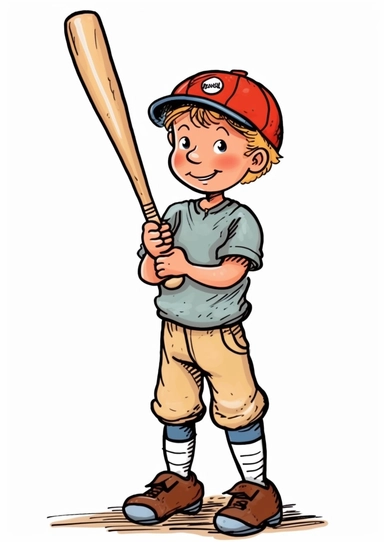 baseball clipart cartoon boy batting png download, in the style of striped, gabriele münter, brian jungen, edward gorey