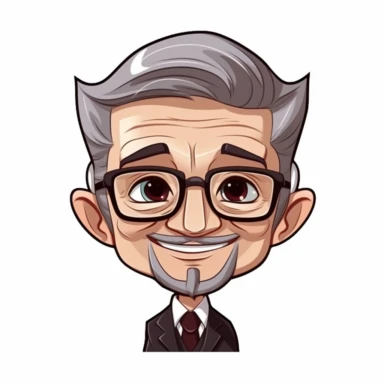 happy cute Lecturer face, cartoon, clipart, mascot, isolated on white background