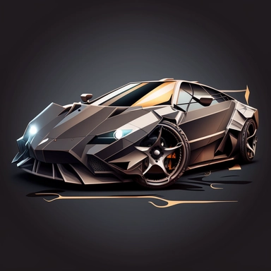 car unreal engine, vector, sharp focus, super detailed, illustration, 16:9, v4, q2, 16k, High quality, clipart style