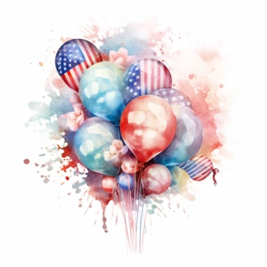 july 4,pastel,clipart,white background