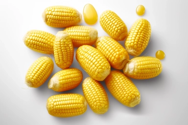 High-resolution, photorealistic clip art of a [corn], isolated on a clean [candy] background, this image features no border, frame, text, or typography, ensuring a clean and clear visual, the expert lighting and texture details showcase object simplicity