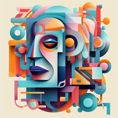 a close up of a colorful geometric shapes combination with a white background, james gilleard and james jean, escher, trending on artisation, by Sam Spratt, dan mcpharlin : : clipart icon, simple gradient color from gray to metalic blue, vector-based, sharp border, plane color and very define