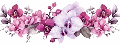In the midst of your design journey, it's time to create eye-catching orchid border clipart that will add a touch of sophistication your invitations. Your task is to develop a versatile orchid clipart design, isolated on a clear white background. Consider the lines, shapes, and intricate details that make orchids unique. Embrace your artistic style, whether it's whimsical, realistic, or minimalist, and create a set of clipart elements that capture the essence of these enchanting flowers. Soft pa