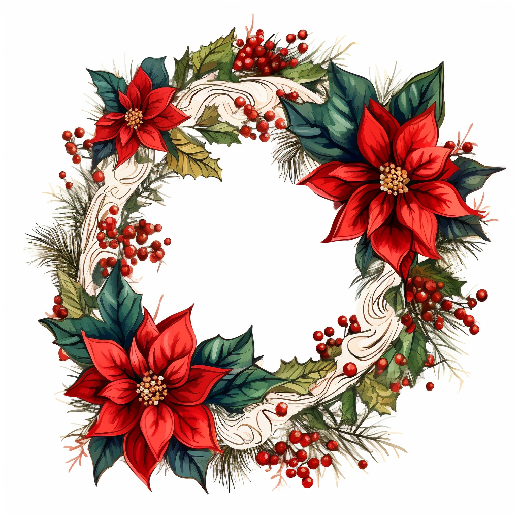 christmas poinsettia clipart
