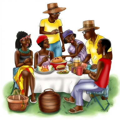 Juneteenth cookout clipart