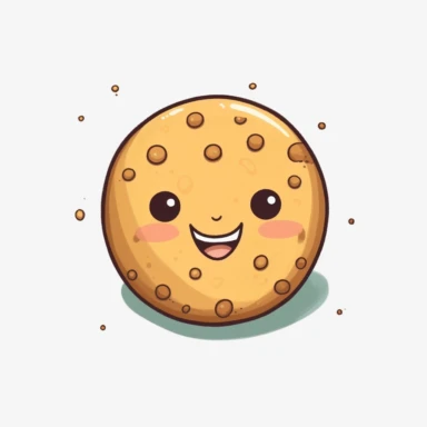 kawaii cookie clipart, white background