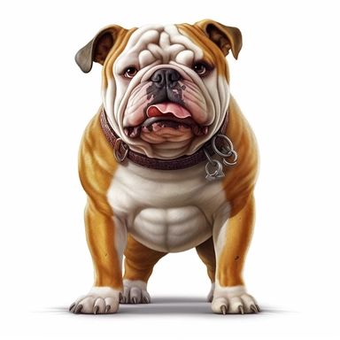 3D Super Realistic English bulldog Dog Clipart