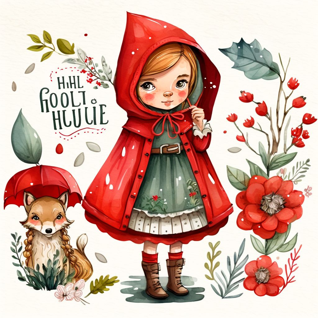 little red riding hood clipart