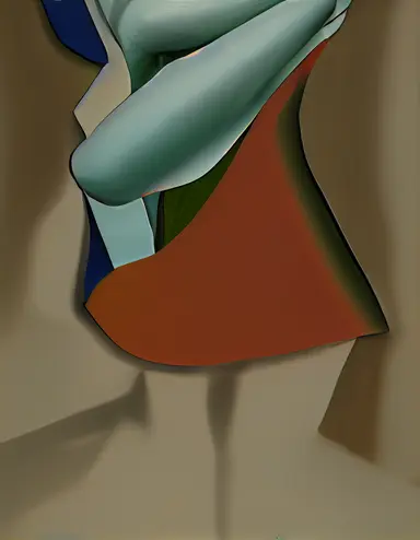 A painting by Willem De Kooning and Dana Schutz. 3D 1990s Clipart